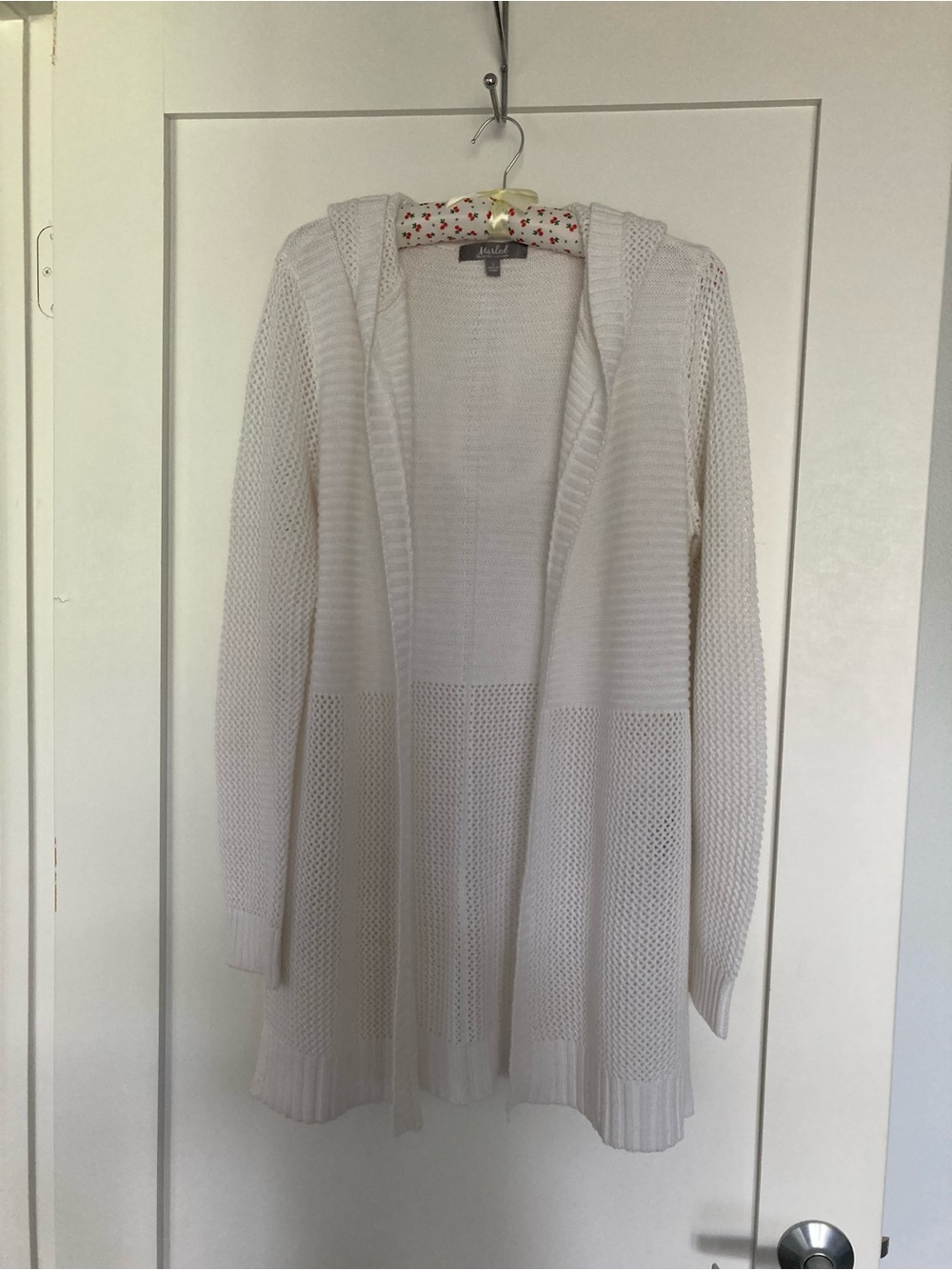Marled  cardigan hoodie sweater